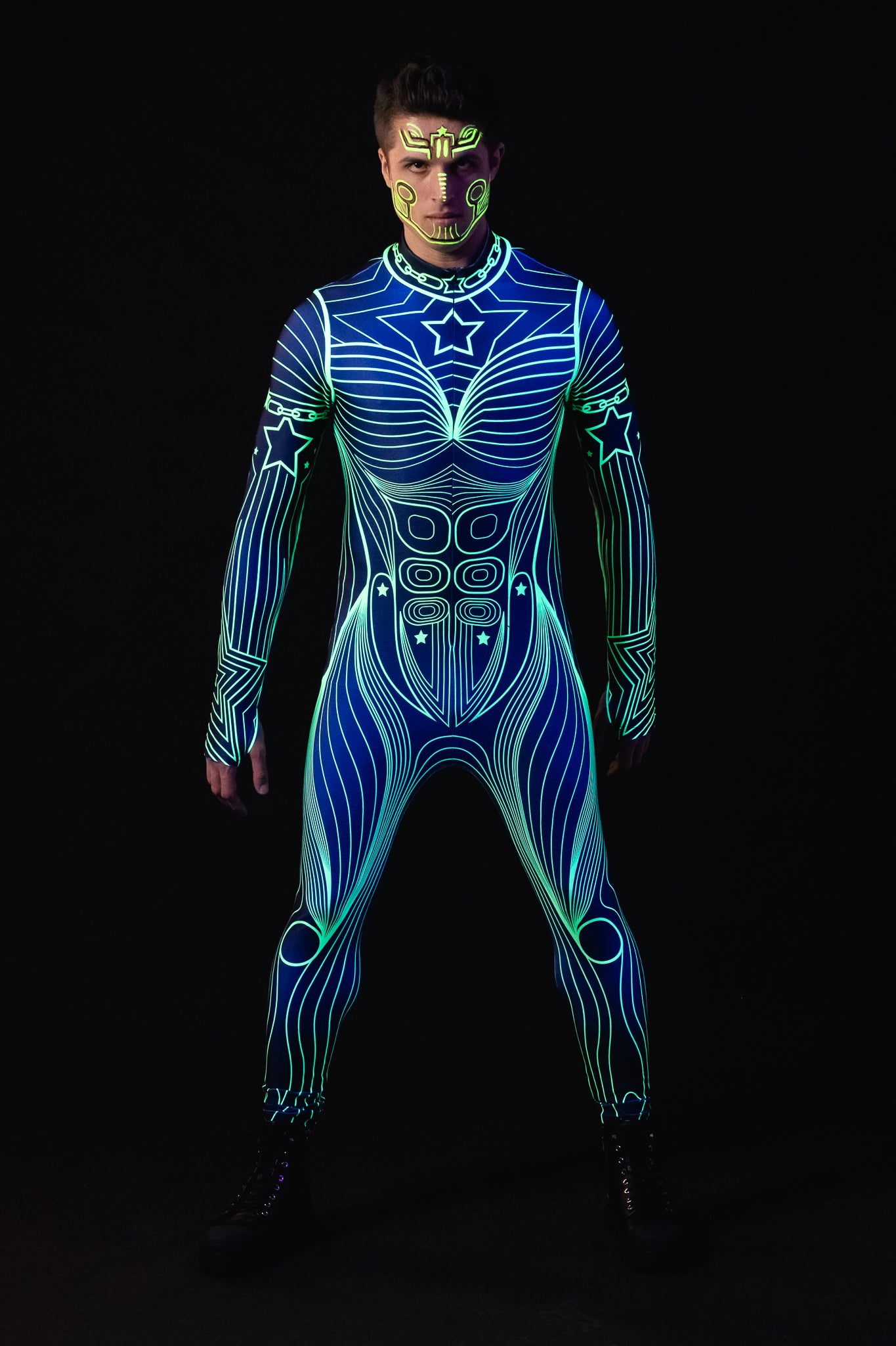 neon fancy dress mens Retro Shell Suit Costume Mens Adult Neon Green 1980s Large Male Fancy Dress Party Book Week Halloween