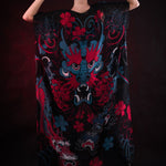 Oriental Blossom Kimono for women, featuring an elegant floral design, perfect for Halloween, festivals, or as a statement fashion piece.
