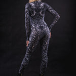 Close-up of the nocturnal butterfly pattern and wing accents on the costume, showcasing intricate details for a standout Halloween look.