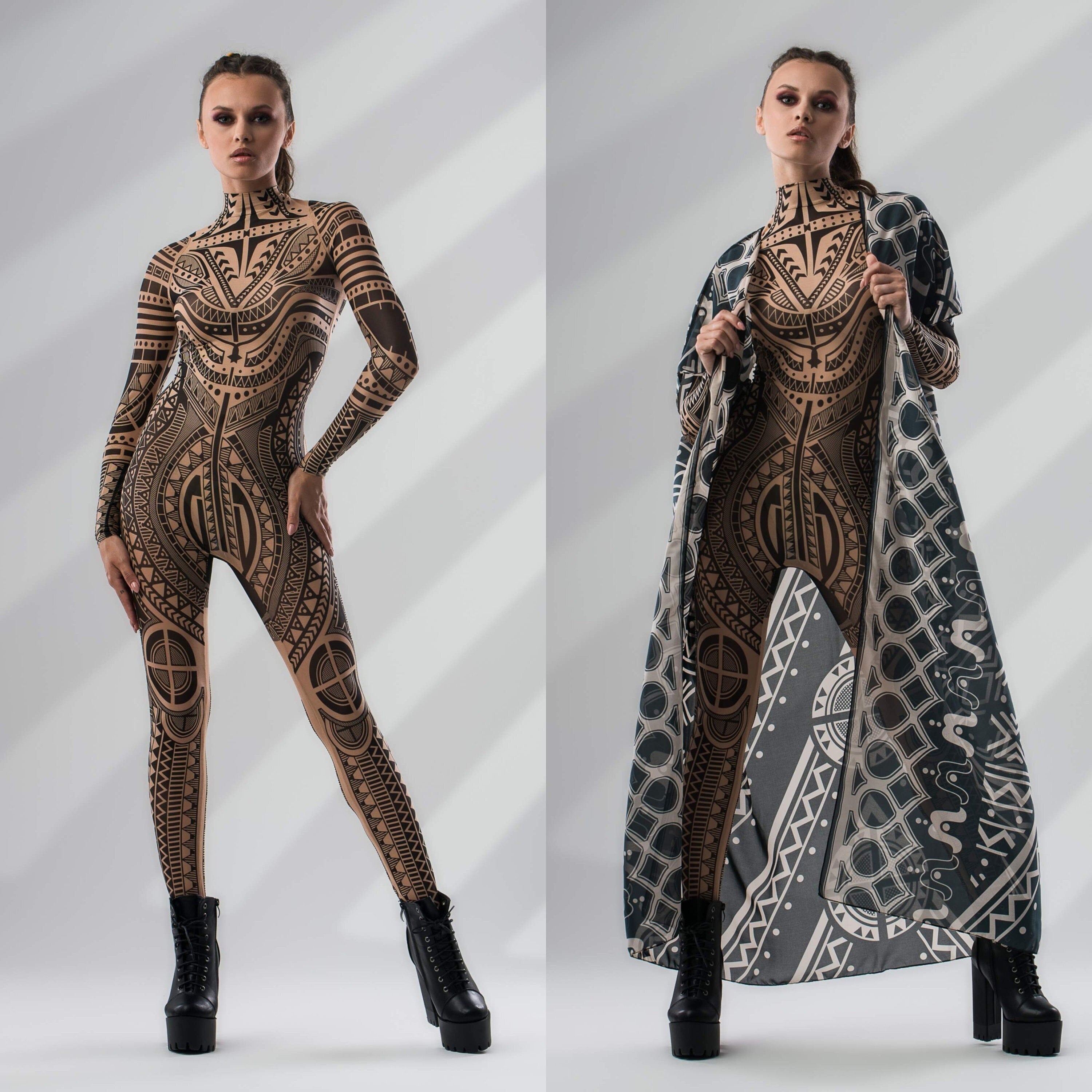 MAJESTIC TRIBAL Festival Catsuit