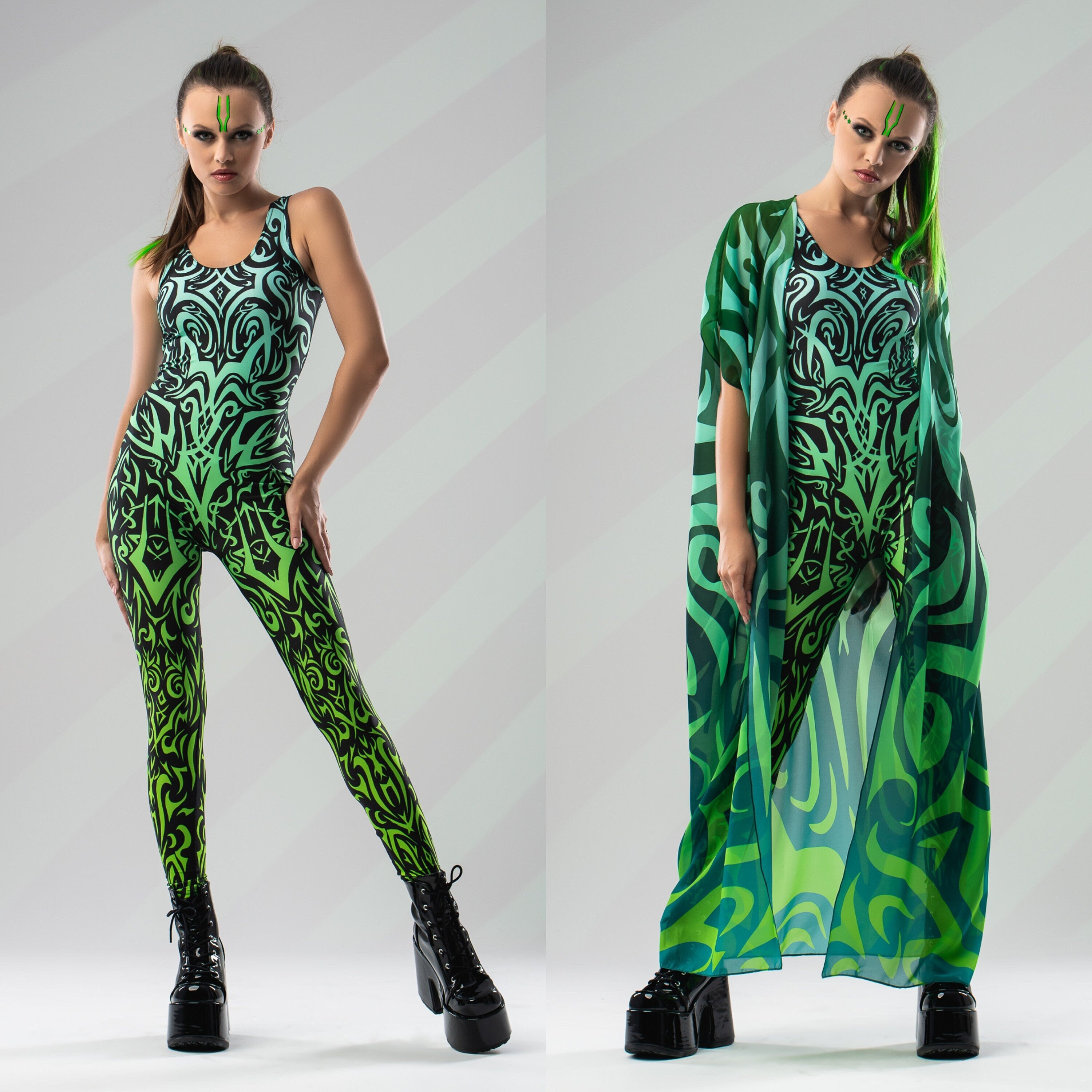 GREEN SWIRL Costume